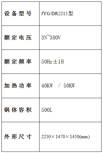 自動炒菜機設備參數